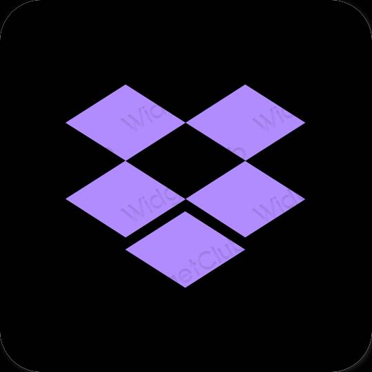 Aesthetic black Dropbox app icons