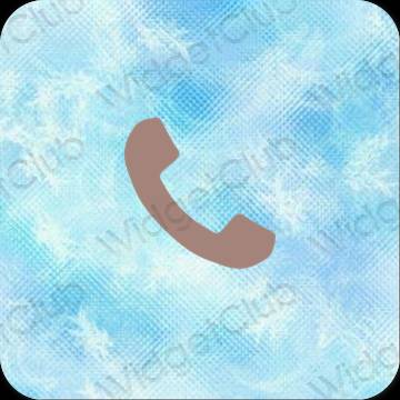 Estetico Marrone Phone icone dell'app