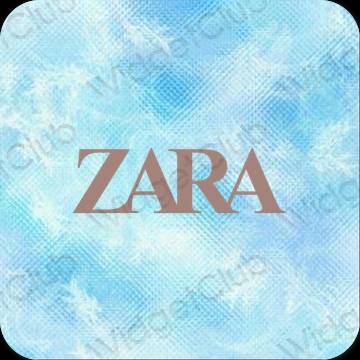 Esthétique brun ZARA icônes d'application