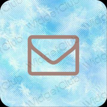 Estetico Marrone Mail icone dell'app