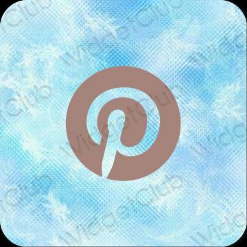 Estético marrón Pinterest iconos de aplicaciones
