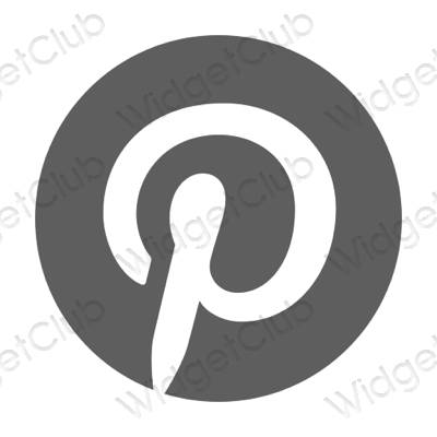 Estetik Boz Pinterest proqram nişanları