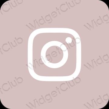Estetisk pastell rosa Instagram app ikoner