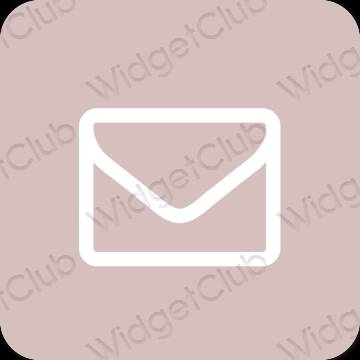 Estetický růžový Mail ikony aplikací