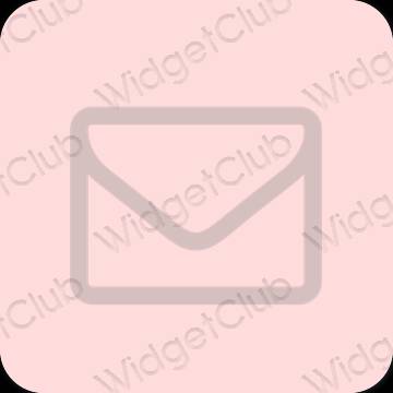 Estetinis rožinis Mail programėlių piktogramos