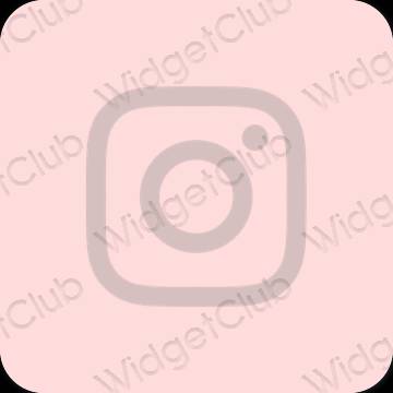미적인 파스텔 핑크 Instagram 앱 아이콘