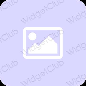 Stijlvol pastelblauw Photos app-pictogrammen