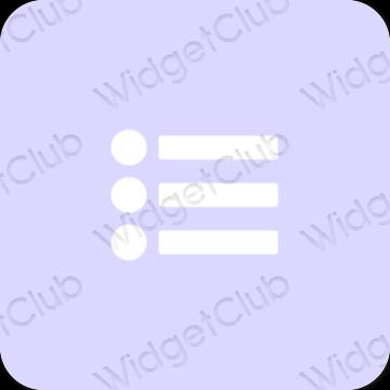 Æstetisk pastel blå Reminders app ikoner