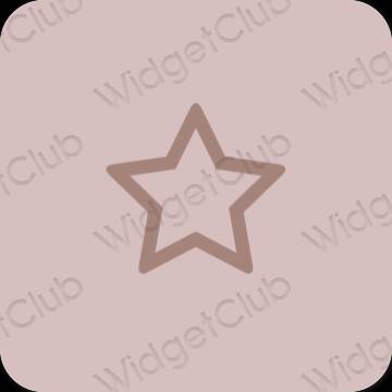 Stijlvol pastelroze Safari app-pictogrammen