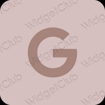 эстетический пастельно-розовый Google значки приложений
