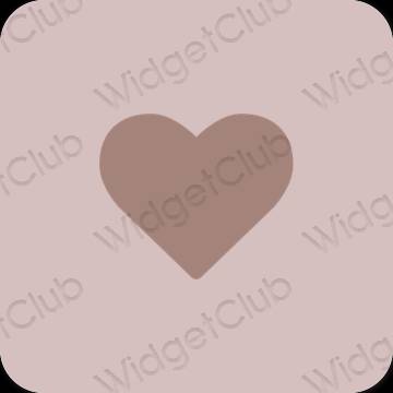 Estetický růžový Safari ikony aplikací