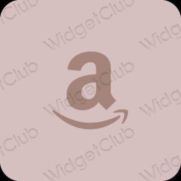 Estetski pastelno ružičasta Amazon ikone aplikacija