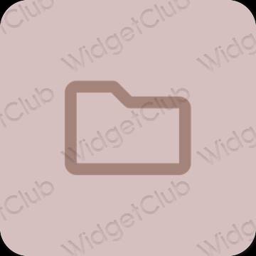 Estetski ružičasta Files ikone aplikacija