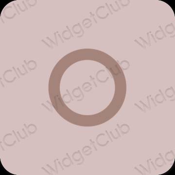Esztétika rózsaszín Safari alkalmazás ikonok