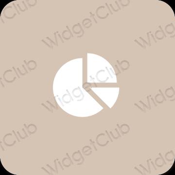 Estetické béžová Safari ikony aplikácií
