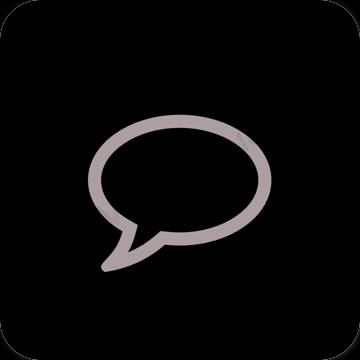 Stijlvol zwart Messages app-pictogrammen