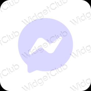 Aesthetic pastel blue Messages app icons