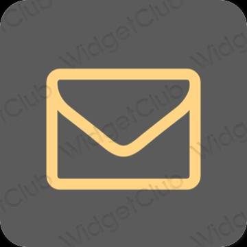 אֶסתֵטִי אפור Mail סמלי אפליקציה