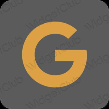 Ästhetisch grau Google App-Symbole