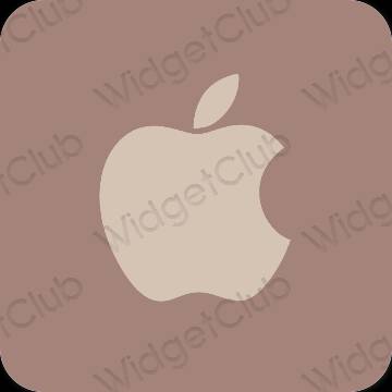 Esthétique brun Apple Store icônes d'application