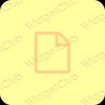Estetis kuning Notes ikon aplikasi