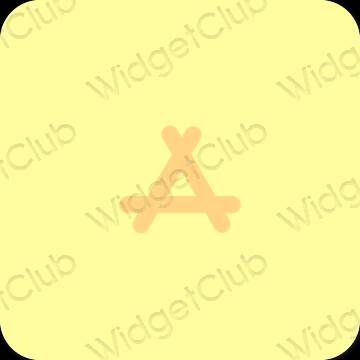 Aesthetic yellow AppStore app icons