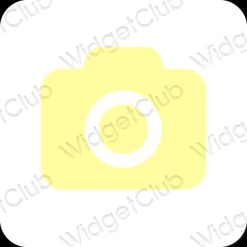 Estetis kuning Camera ikon aplikasi