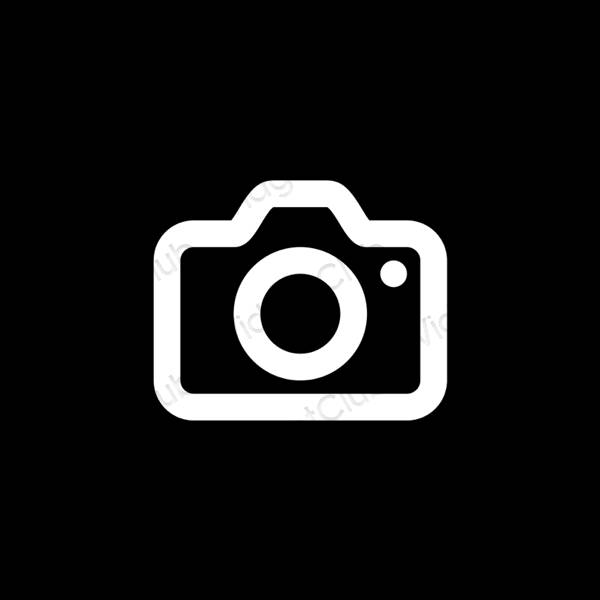 Aesthetic black Camera app icons