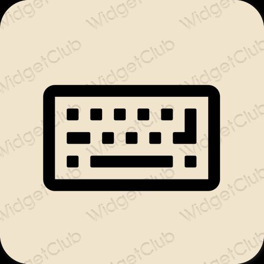 Stijlvol beige Simeji app-pictogrammen