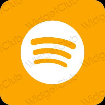 Æstetisk orange Spotify app ikoner