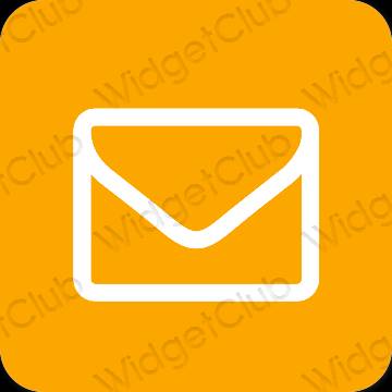 Естетичний помаранчевий Mail значки програм