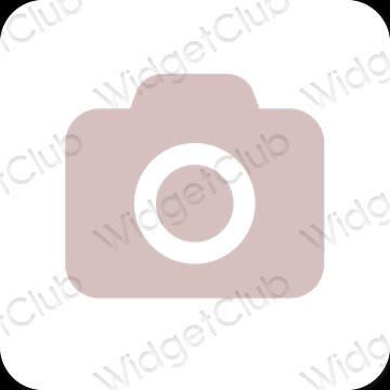 Estético rosa Camera iconos de aplicaciones
