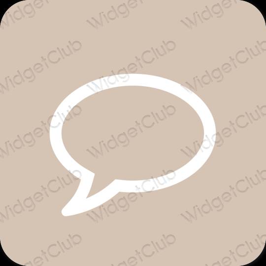 Estetico beige Messages icone dell'app