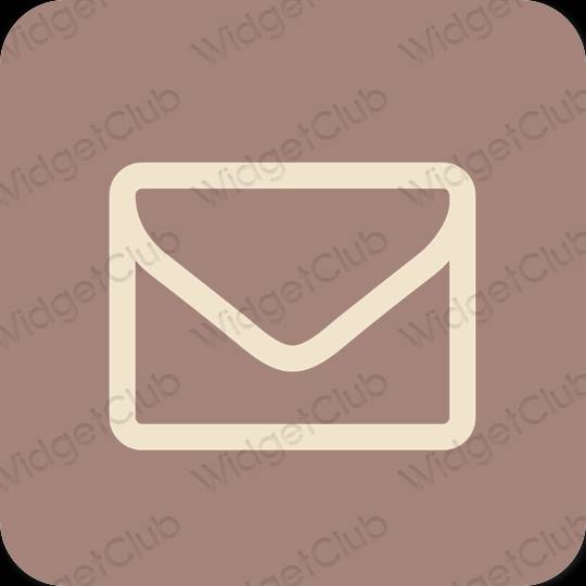 Stijlvol bruin Mail app-pictogrammen