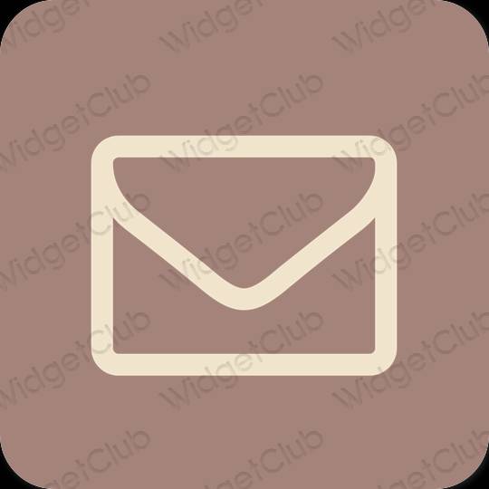 Estetico Marrone Mail icone dell'app