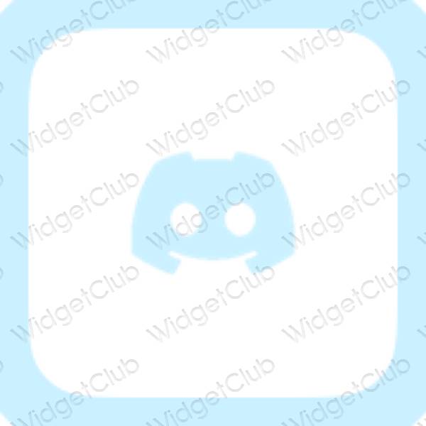 Estetický pastelově modrá discord ikony aplikací