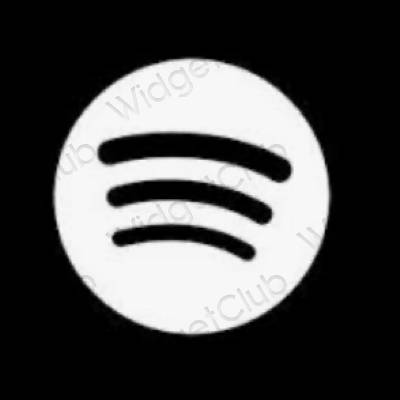 Aesthetic black Music app icons