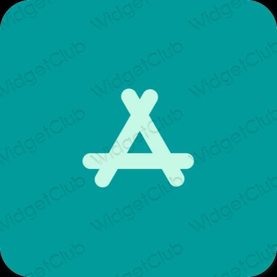 Estetik biru AppStore ikon aplikasi