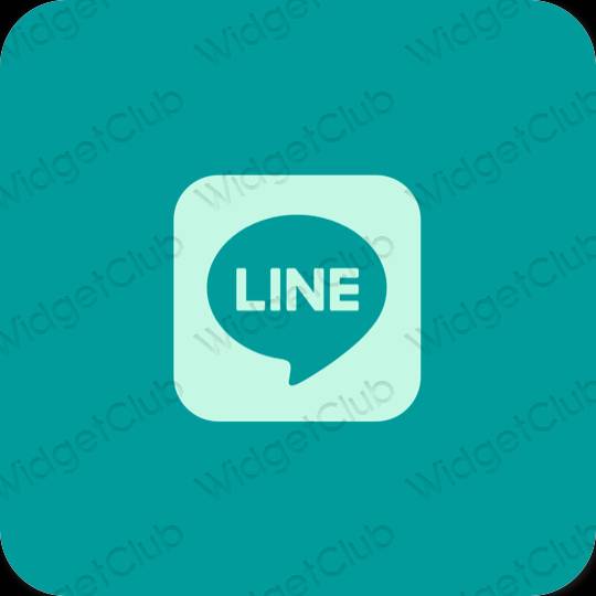 Aesthetic blue LINE app icons