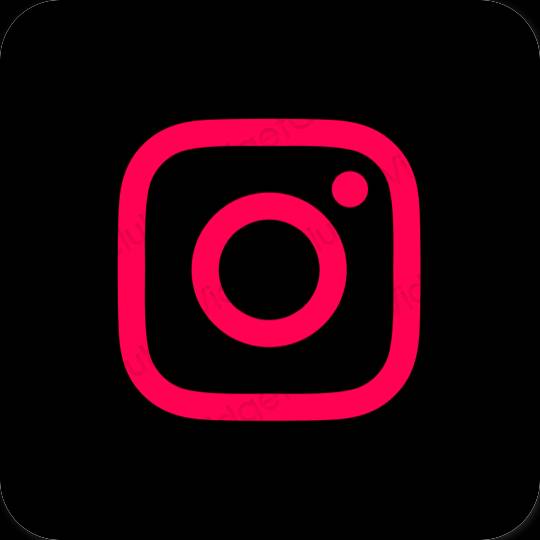 אֶסתֵטִי שָׁחוֹר Instagram סמלי אפליקציה