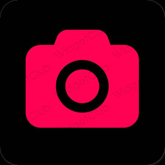 Estetski neon ružičasta Camera ikone aplikacija