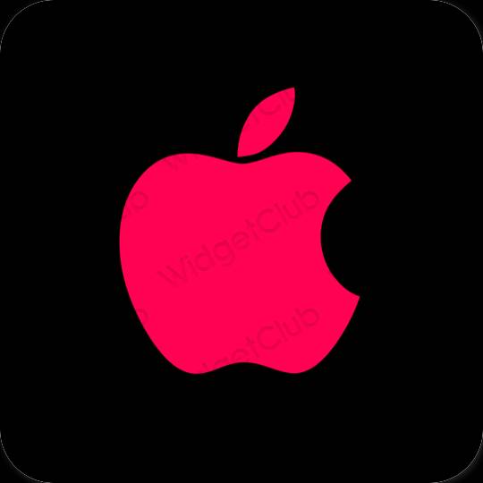 Estético Preto Apple Store ícones de aplicativos