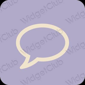 Aesthetic purple Messages app icons