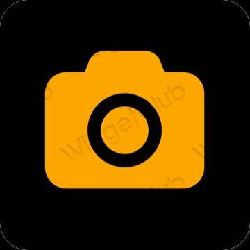 Естетичний помаранчевий Camera значки програм
