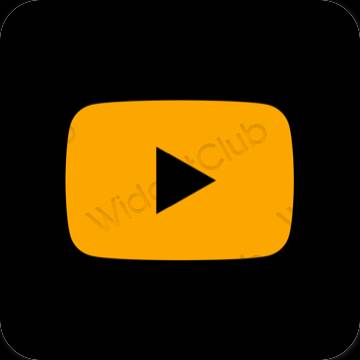 Estetisk orange Youtube app ikoner