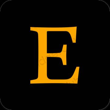 Ästhetisch Schwarz Etsy App-Symbole