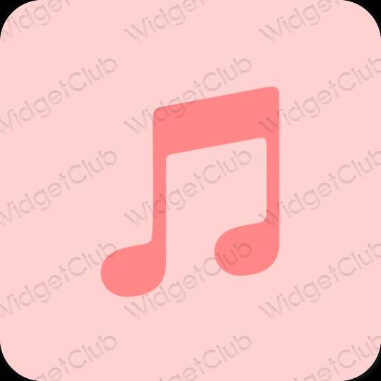 Ästhetisch Rosa Apple Music App-Symbole