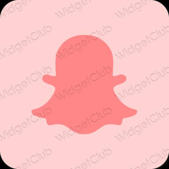 Estetsko roza snapchat ikone aplikacij