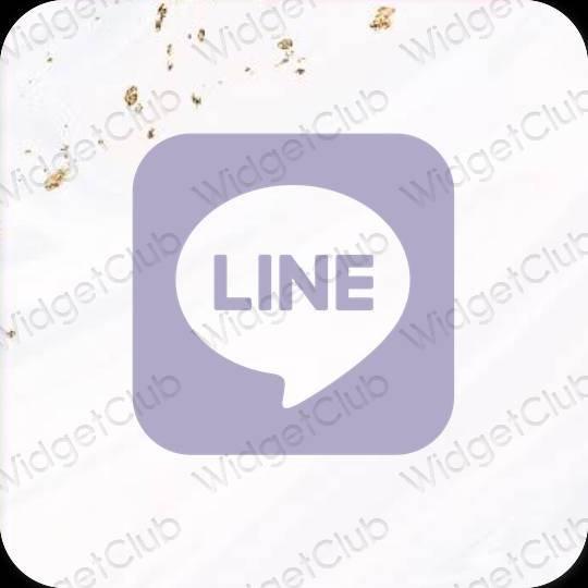 Estetico blu pastello LINE icone dell'app