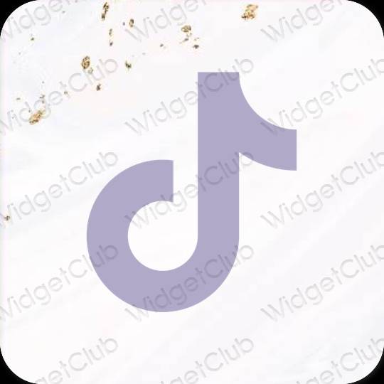 Aesthetic purple TikTok app icons